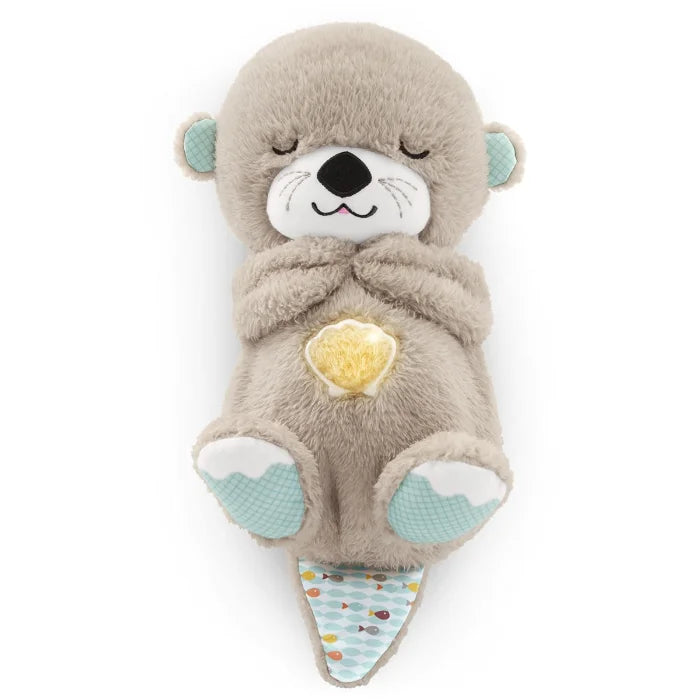 Ademende Otter Teddy - Rustgevende, lichtgevende muzikale teddybeer knuffel voor baby's-Boetiek Moda