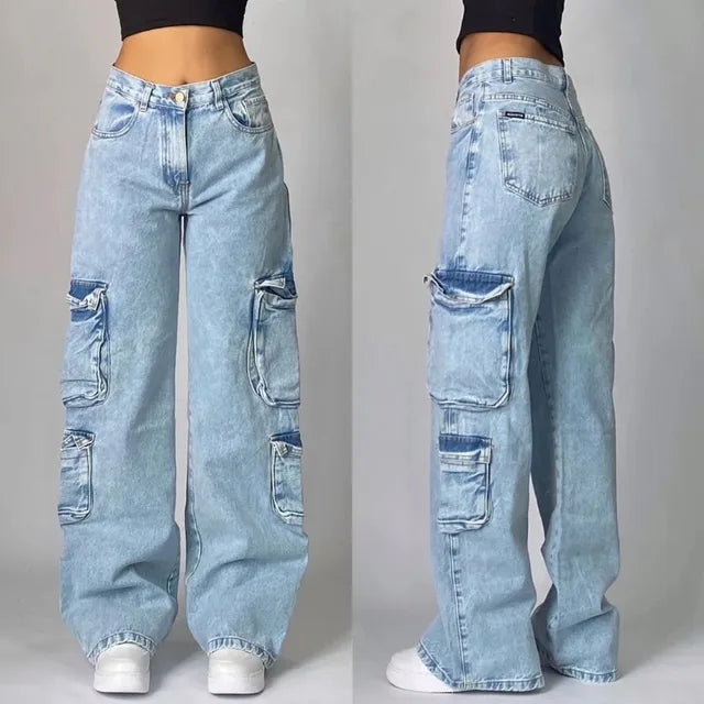 Baggy Jeans | Losse Maat | Wijde Pijpen | Cargo Jeans | Dames Jeans-Boetiek Moda