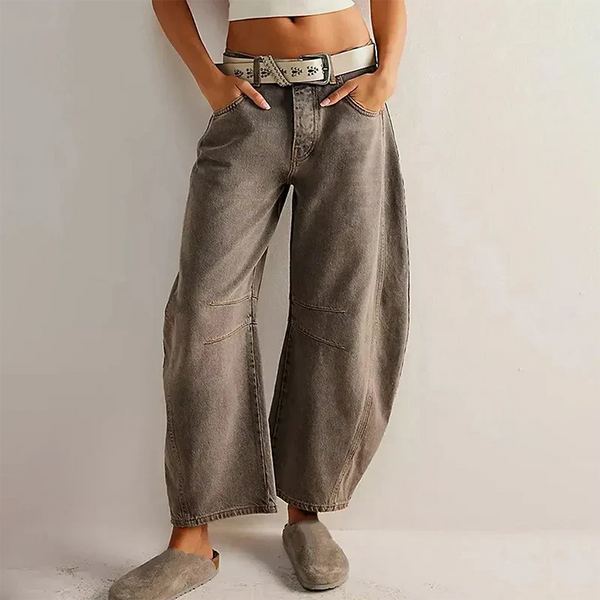 Baggy Jeans - Normale Taille - Comfortabel - Losse Jeans - Dames Jeans-Boetiek Moda