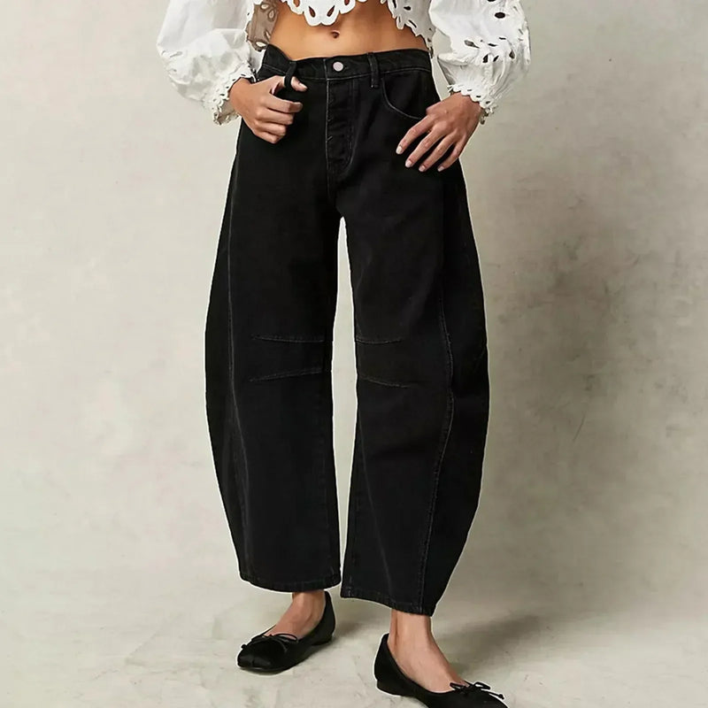Baggy Jeans - Normale Taille - Comfortabel - Losse Jeans - Dames Jeans-Boetiek Moda
