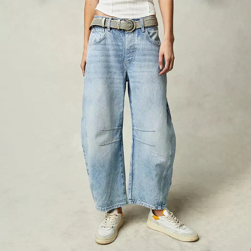 Baggy Jeans - Normale Taille - Comfortabel - Losse Jeans - Dames Jeans-Boetiek Moda