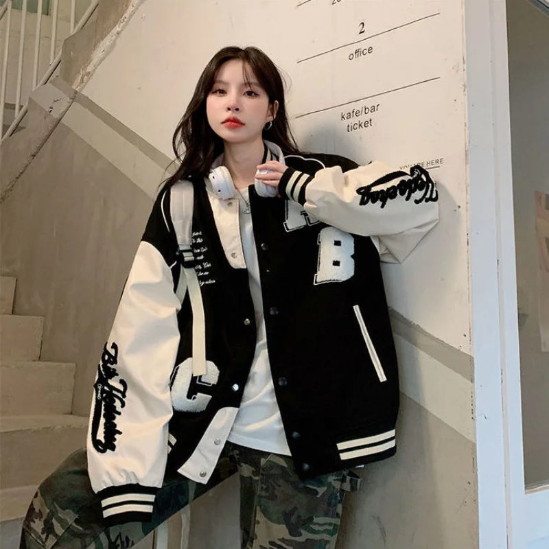 Baseball Jas - Oversized - Vintage - Damesjas - Bomberjack-Boetiek Moda