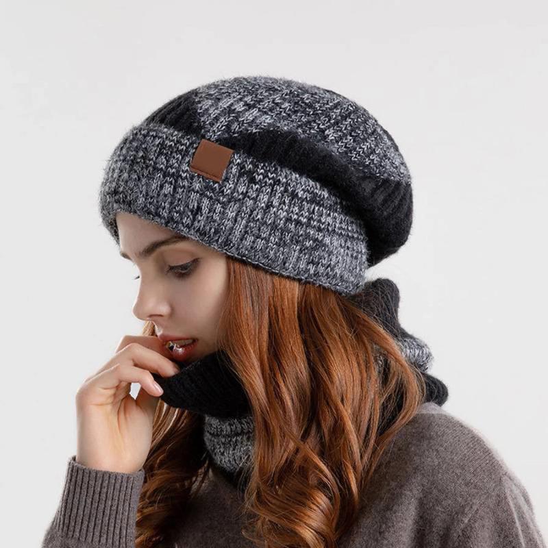 Beanie en Sjaal Set | Gebreid | Warm | Nekwarmer | Winter Hoofddeksel voor Vrouwen-Boetiek Moda