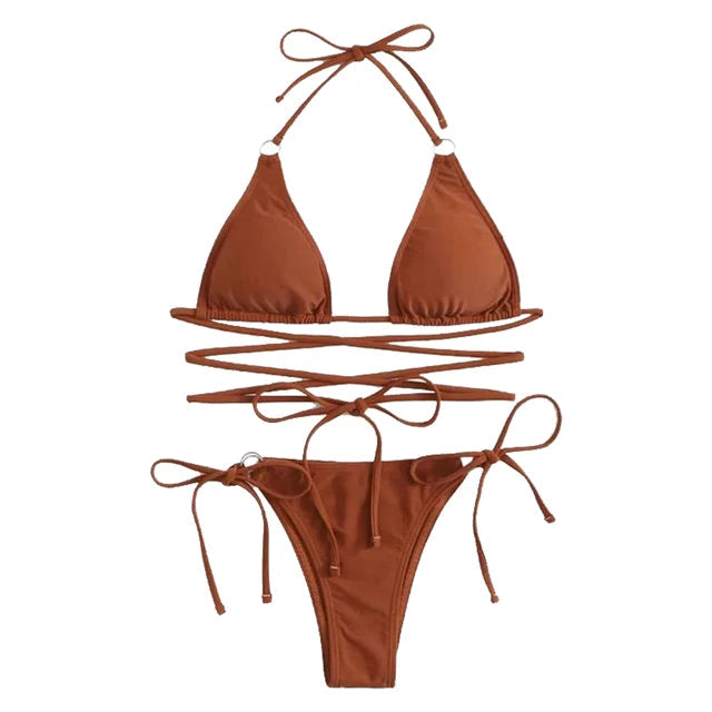 Bikiniset - Halternek - Verstelbaar - Triangelbikini - Zwemmode-Boetiek Moda