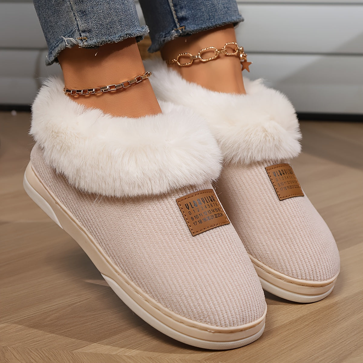 Binnenslippers - Warme, harige huisslippers voor dames voor de winter-Boetiek Moda