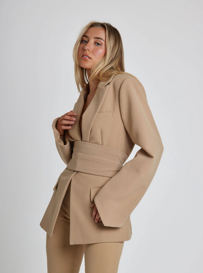 Blazer - Riem - Stijlvol - Lange Blazer - Dameskleding-Boetiek Moda