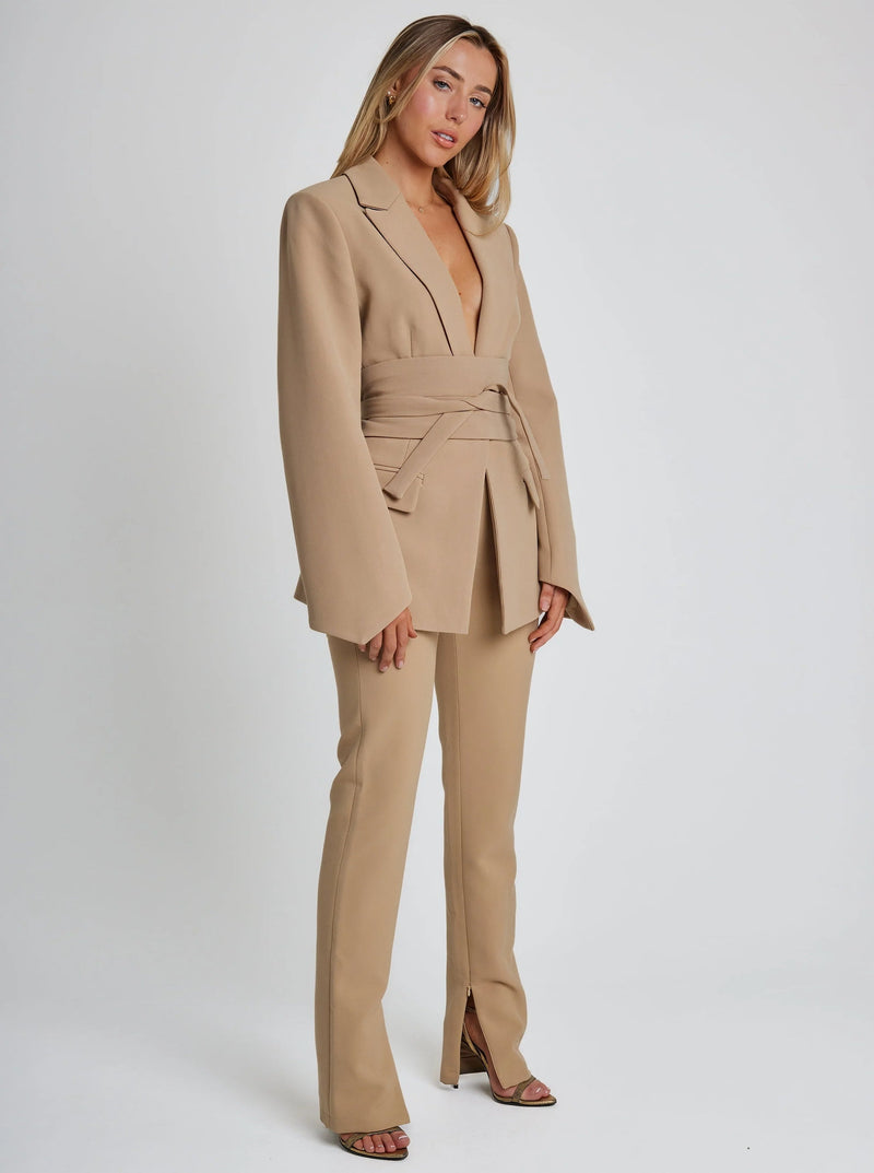 Blazer - Riem - Stijlvol - Lange Blazer - Dameskleding-Boetiek Moda