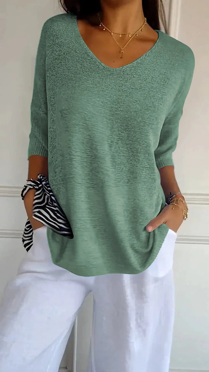 Blouse - Halve Mouw - Los model - Trui - Dameskleding-Boetiek Moda