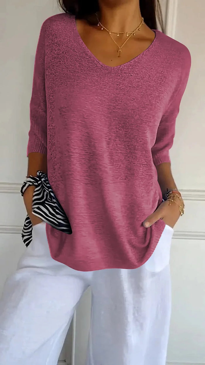 Blouse - Halve Mouw - Los model - Trui - Dameskleding-Boetiek Moda