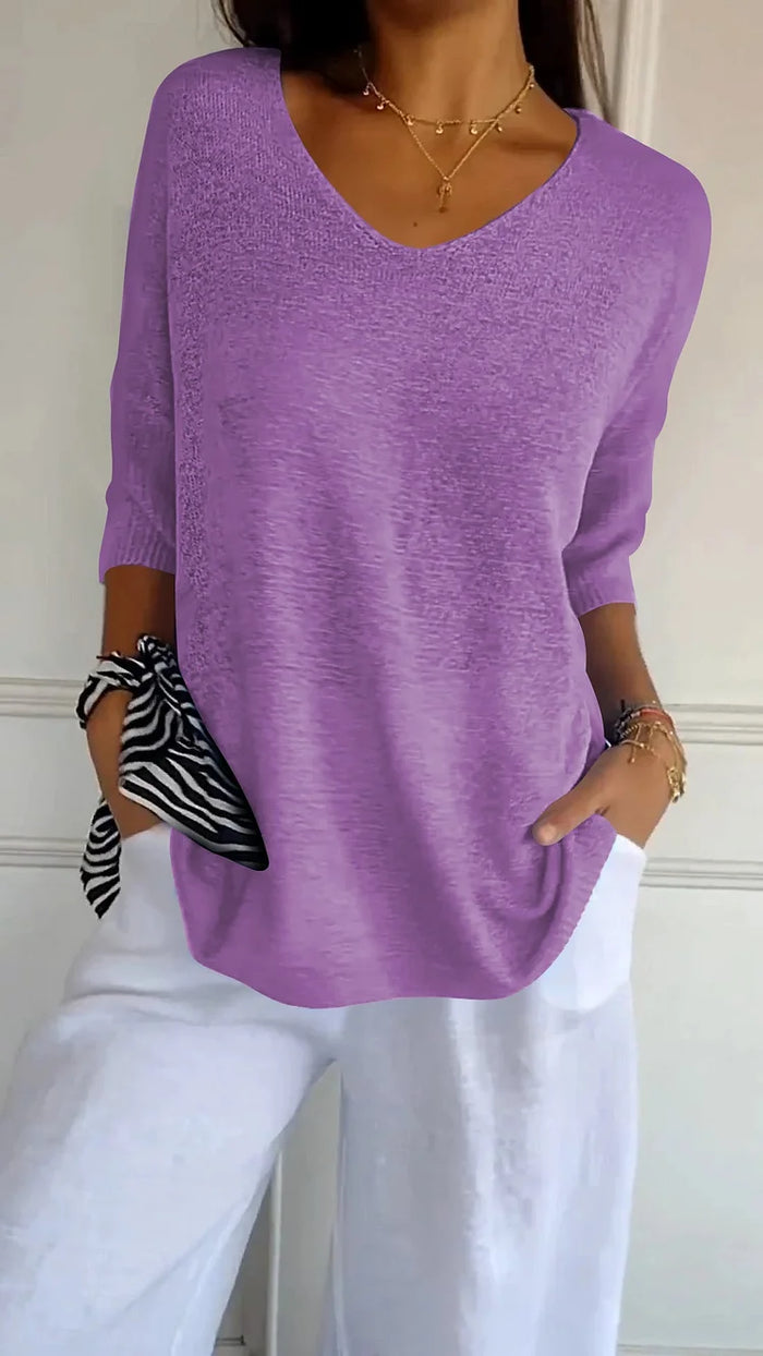 Blouse - Halve Mouw - Los model - Trui - Dameskleding-Boetiek Moda