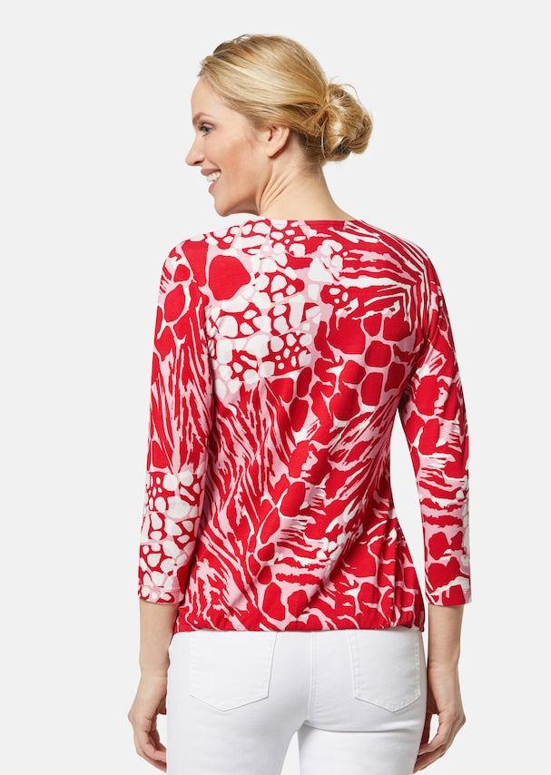 Blouse | Lange Mouw | Omslagdoek | Blouse met V-Hals | Dameskleding-Boetiek Moda