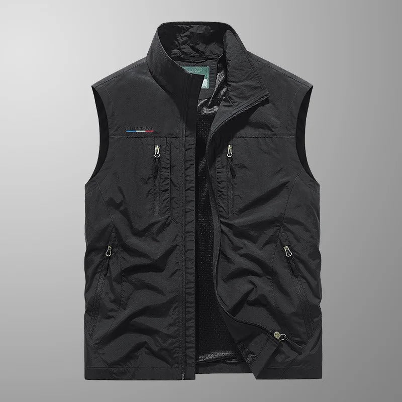 Bodywarmer - Mouwloos outdoor vest met ritssluiting voor heren-Boetiek Moda
