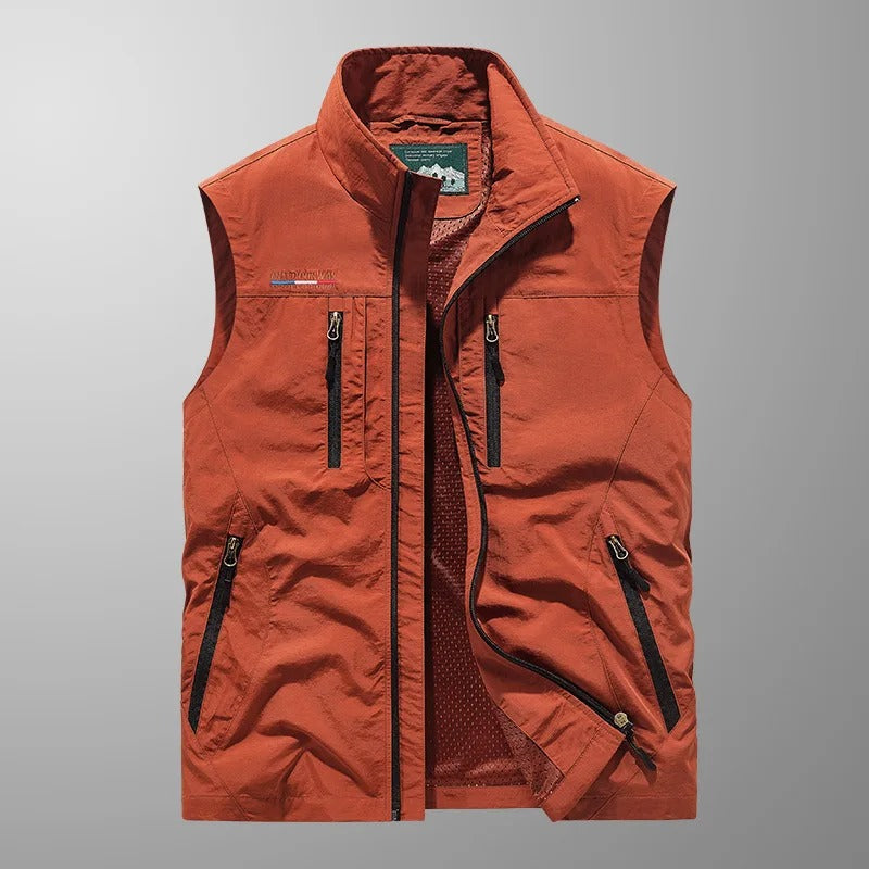 Bodywarmer - Mouwloos outdoor vest met ritssluiting voor heren-Boetiek Moda