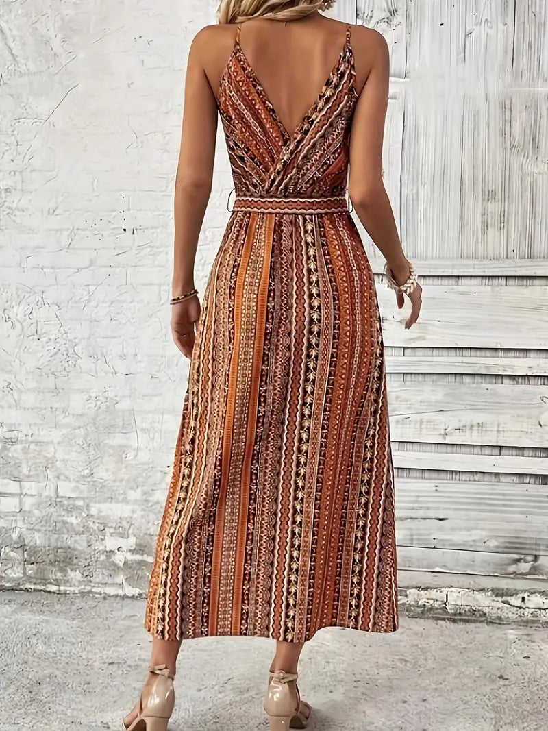 Boho Jurk - Midi - Riem - Zomerjurk - Zonnejurk-Boetiek Moda