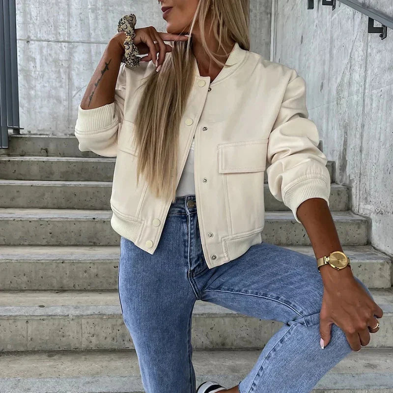 Bomberjack | Casual | Button-Up | Zomerjas | Vrouwenjas-Boetiek Moda