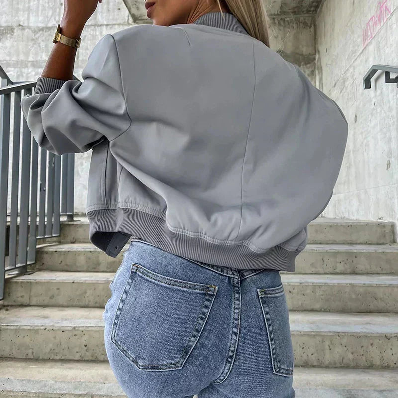 Bomberjack | Casual | Button-Up | Zomerjas | Vrouwenjas-Boetiek Moda