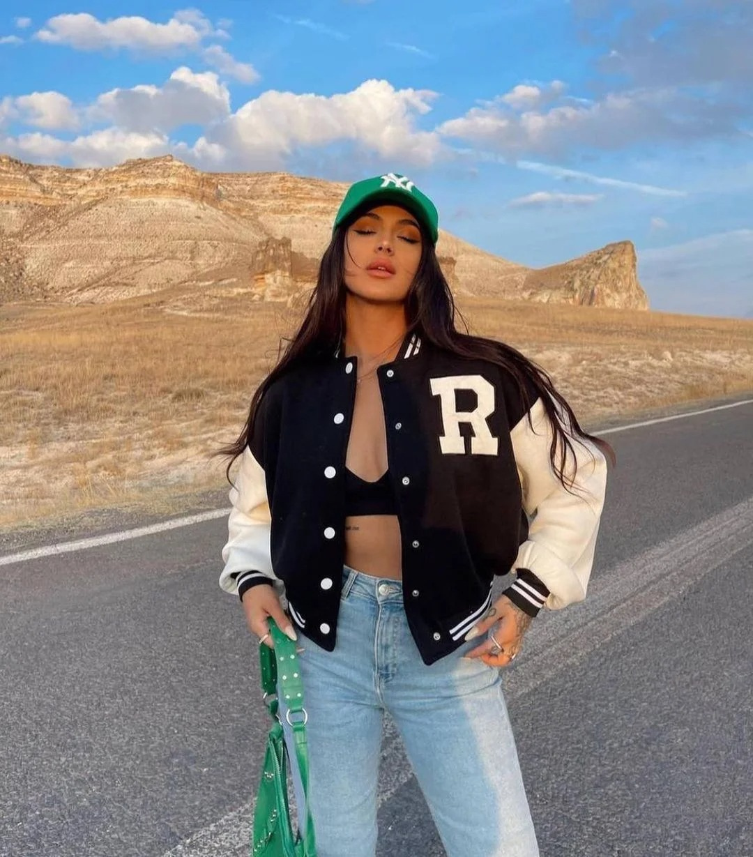 Bomberjack | Oversized | Met knopen | Baseballjack | Damesjack-Boetiek Moda