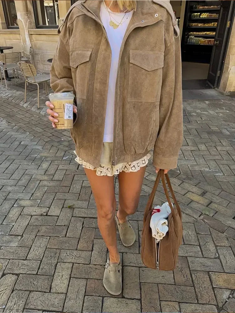 Bomberjack - Oversized - Zip-Up - Herfstjas - Damesjas-Boetiek Moda