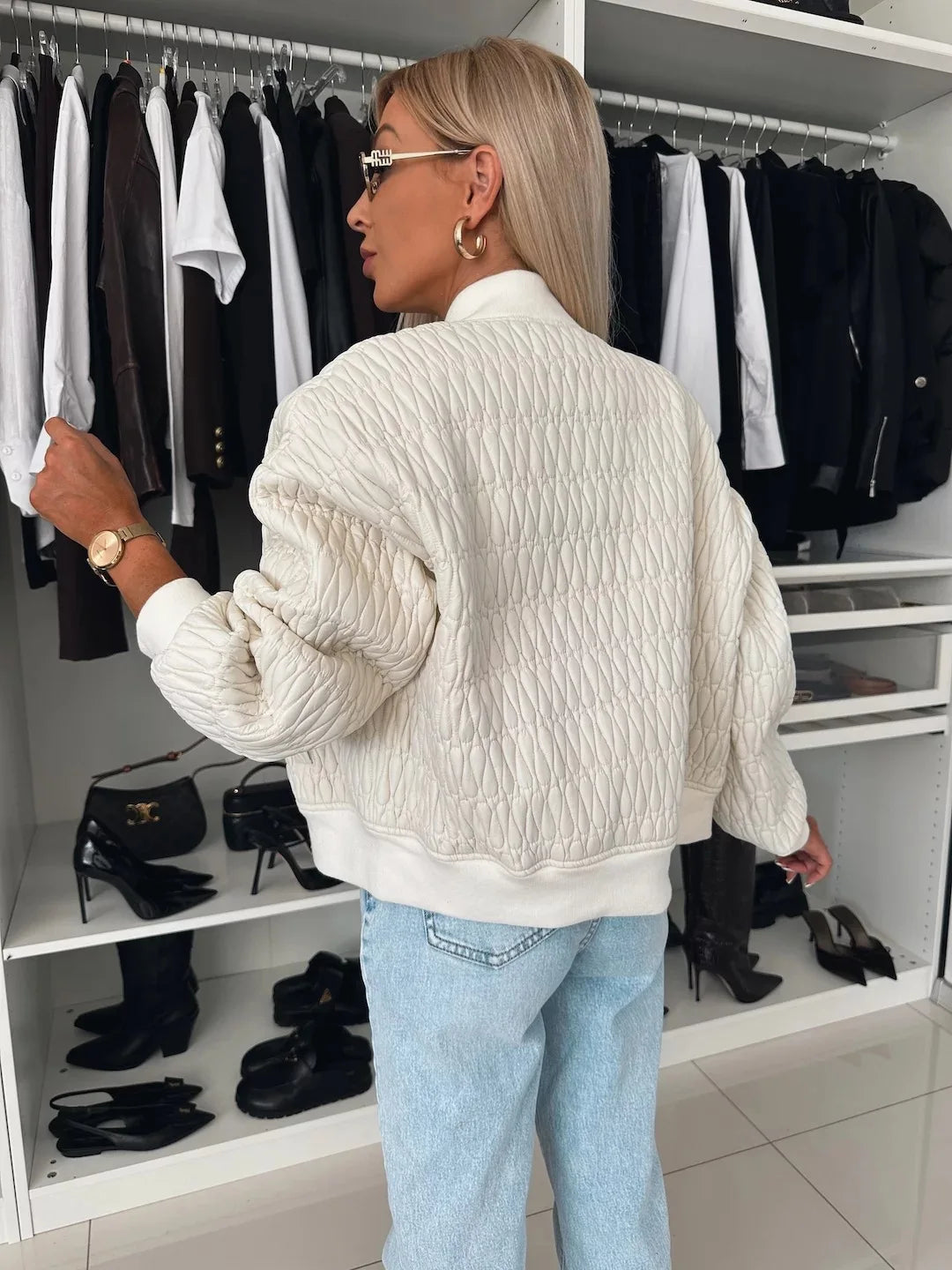 Bomberjack | Relaxed fit | Ritssluiting | Gewatteerd jack | Damesjack-Boetiek Moda