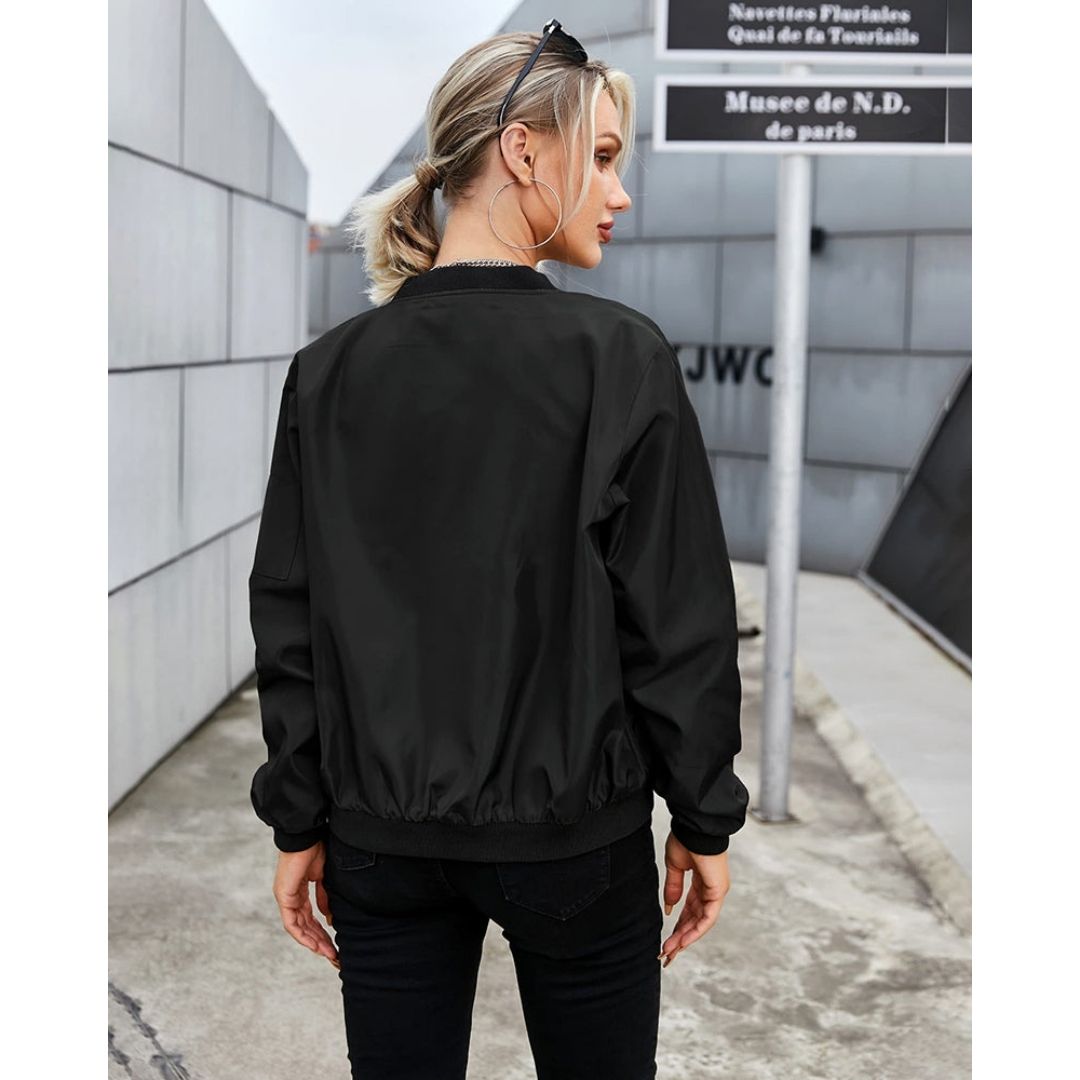 Bomberjack - met ritssluiting - lichtgewicht - zomerjack - damesjack-Boetiek Moda