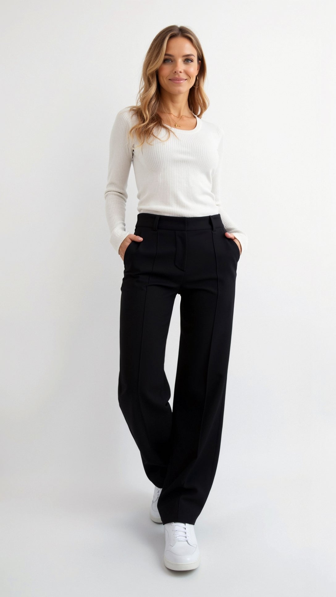 Broek met wijde pijpen | Comfortabel | High Waisted | Broek met wijde pijpen | Broek met wijde pijpen voor vrouwen-Boetiek Moda