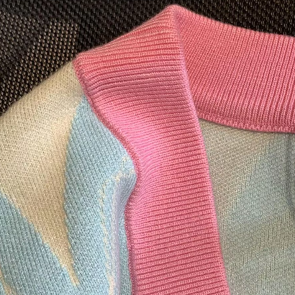 Cardigan met knopen | Kleurrijk | Gebreid | Oversized vest | Damesvest-Boetiek Moda