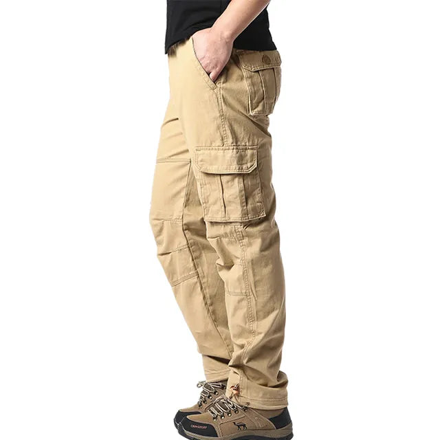 Cargo Broek - Rechte Pijp - Zakken - Cargo Broek - Heren Broek-Boetiek Moda
