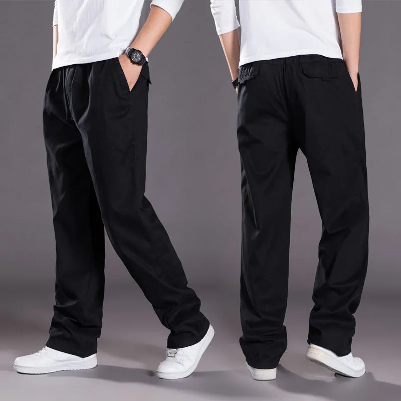 Cargo Broek | Rechte pijpen | Katoen | Losse pasvorm | Herenkleding-Boetiek Moda