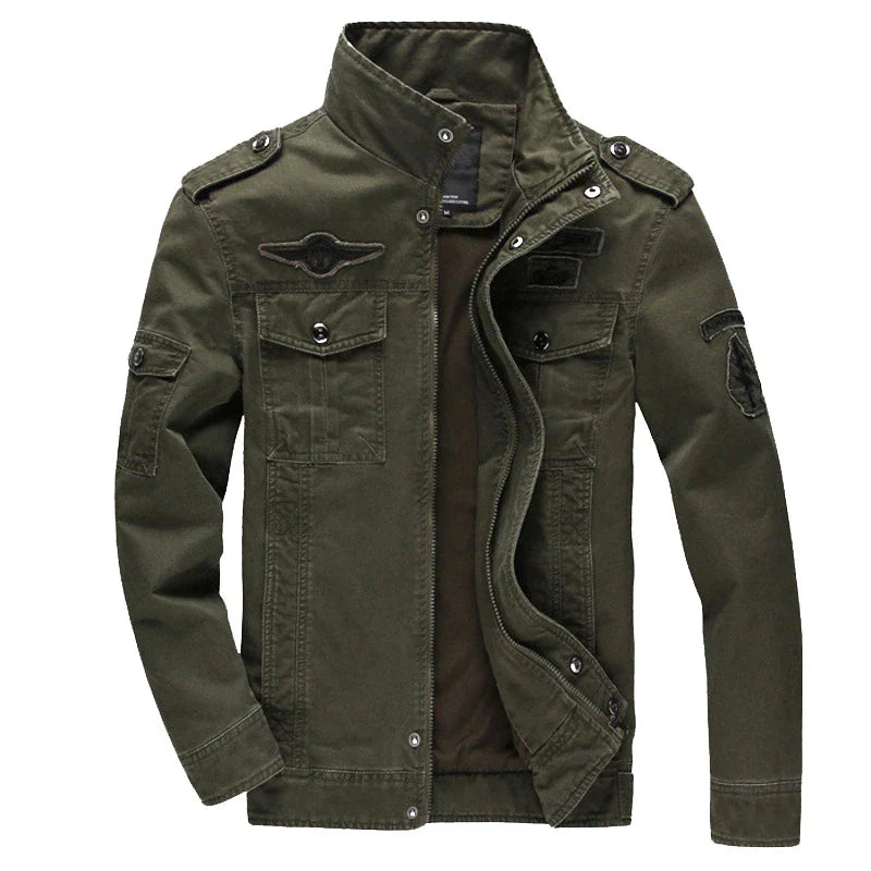 Cargo Jas - Casual militaire jas met ritssluiting voor heren-Boetiek Moda