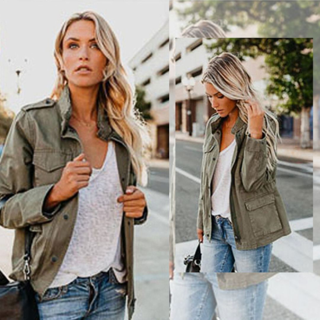 Cargo Jas - Lichtgewicht - Zomerjas - Parka Jas - Damesjas-Boetiek Moda