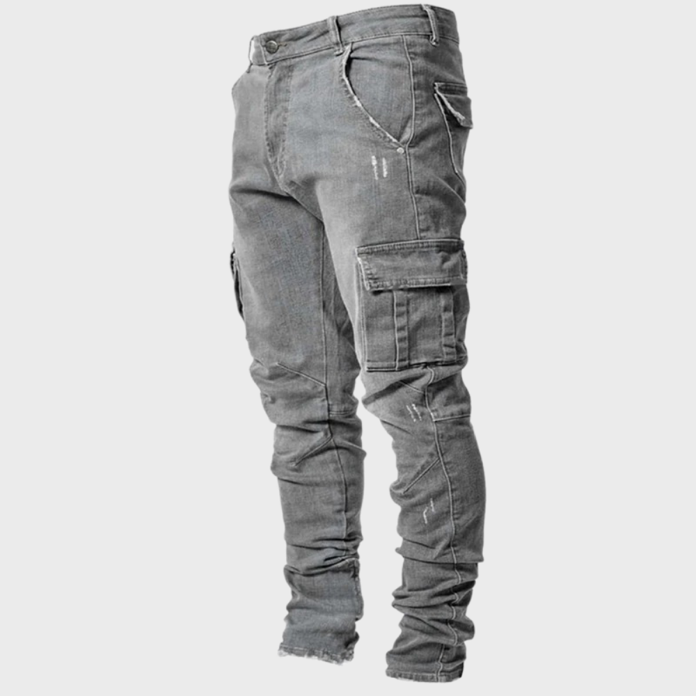 Cargo Jeans - Slim Fit - Stretch - Skinny Jeans - Heren Jeans-Boetiek Moda