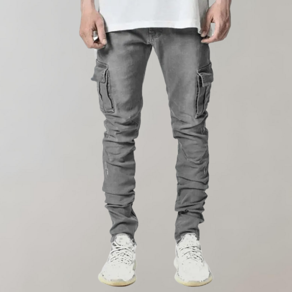 Cargo Jeans - Slim Fit - Stretch - Skinny Jeans - Heren Jeans-Boetiek Moda