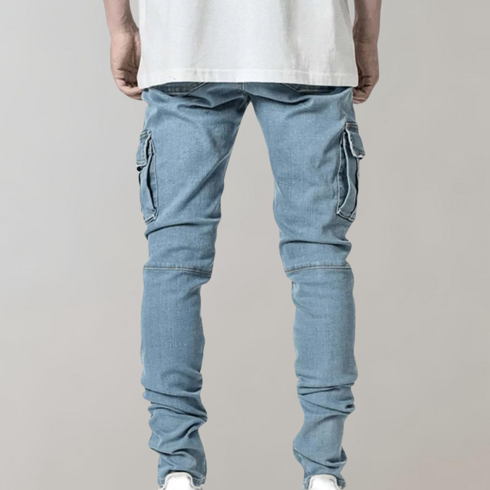 Cargo Jeans - Slim Fit - Stretch - Skinny Jeans - Heren Jeans-Boetiek Moda