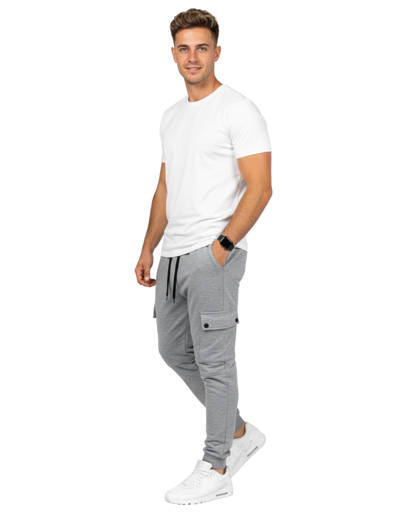 Cargo Joggers - Slim Fit Joggerbroek met koord voor heren-Boetiek Moda
