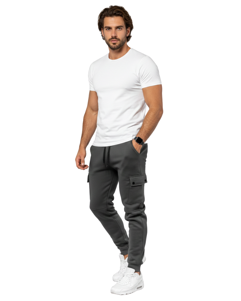 Cargo Joggers - Slim Fit Joggerbroek met koord voor heren-Boetiek Moda