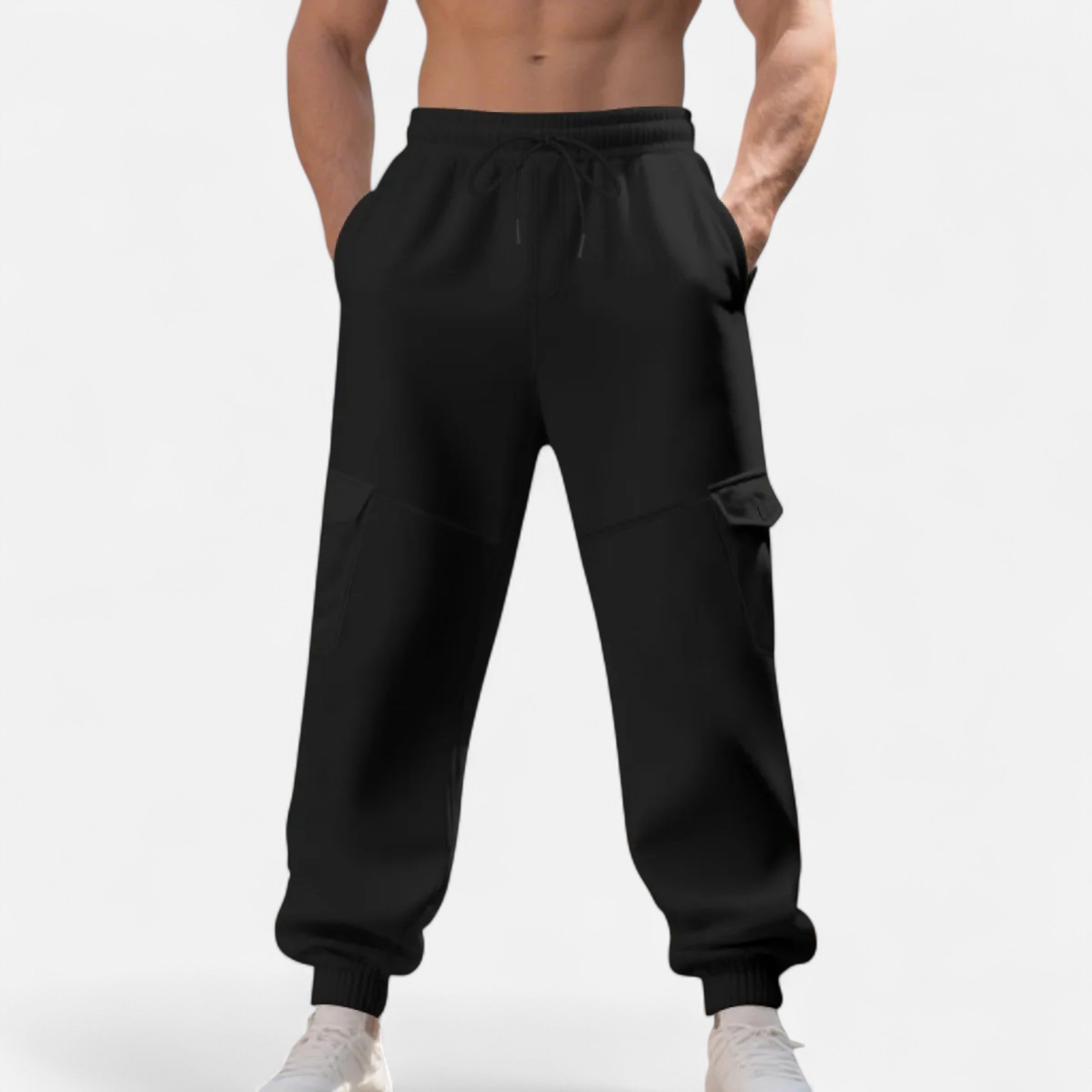 Cargo Joggingbroek - Casual joggingbroek met trekkoord voor heren-Boetiek Moda