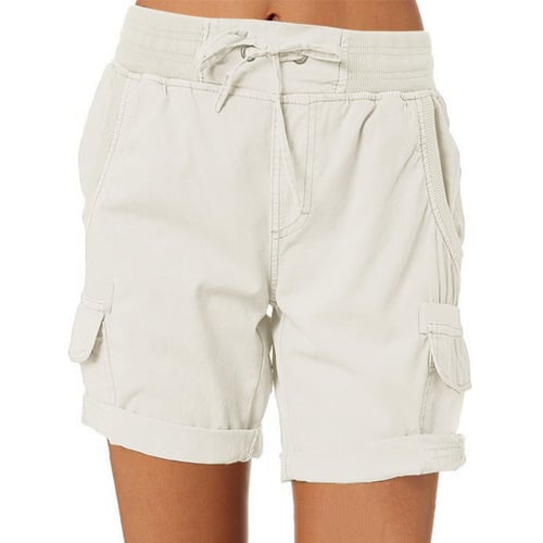 Cargo Shorts - Vrijetijdsshort met hoge taille en koord voor dames-Boetiek Moda