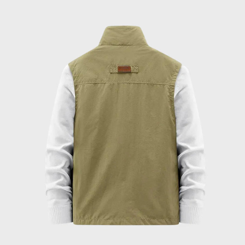 Cargo Vest - Herenvest zonder mouwen en rits met zakken-Boetiek Moda