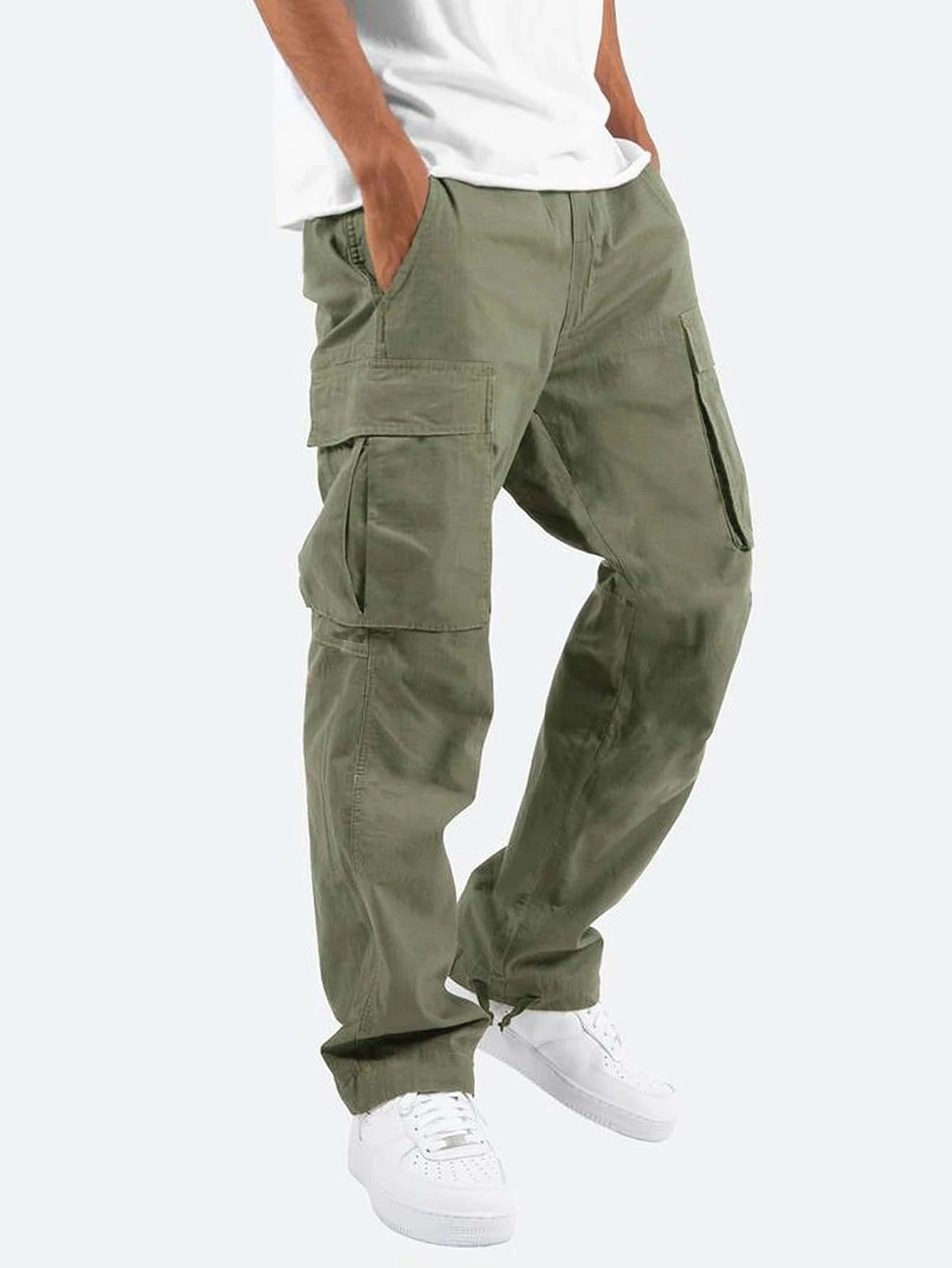 Cargo broek - Losse pasvorm - Relaxed - Rechte pijpen - Herenbroek-Boetiek Moda