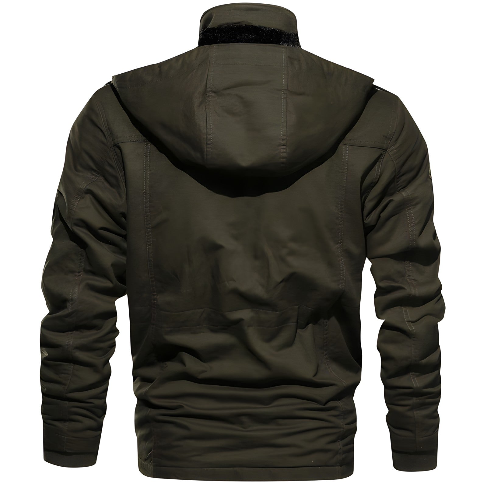 Cargo-jas | Met capuchon | Zakken | Met fleece gevoerde jas | Winterjas voor heren-Boetiek Moda