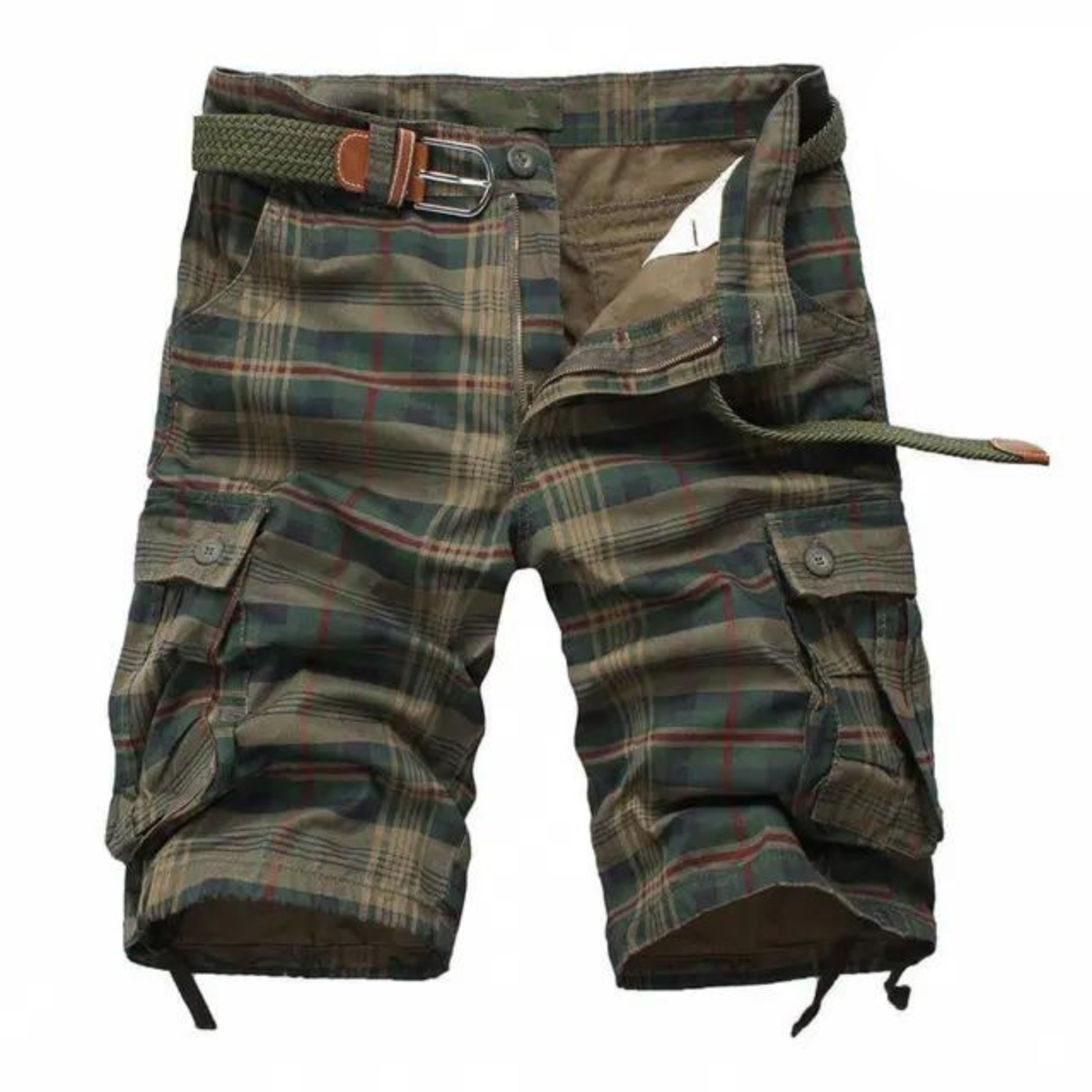 Cargo-short - Lange tactische vrijetijdsshorts voor mannen met riem-Boetiek Moda