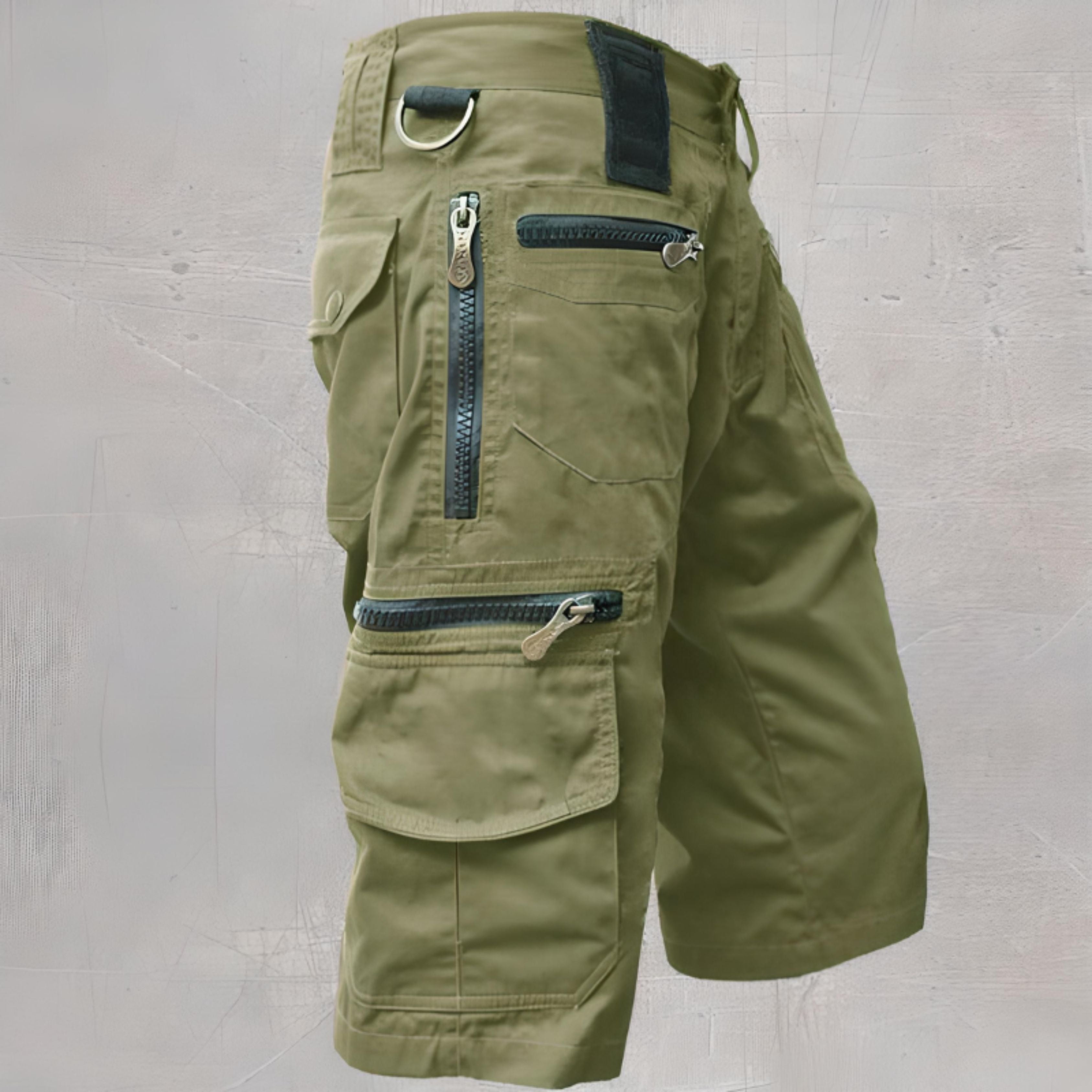 Cargoshorts | Vrijetijdskleding | Zakken | Lange shorts | Capribroeken voor mannen-Boetiek Moda