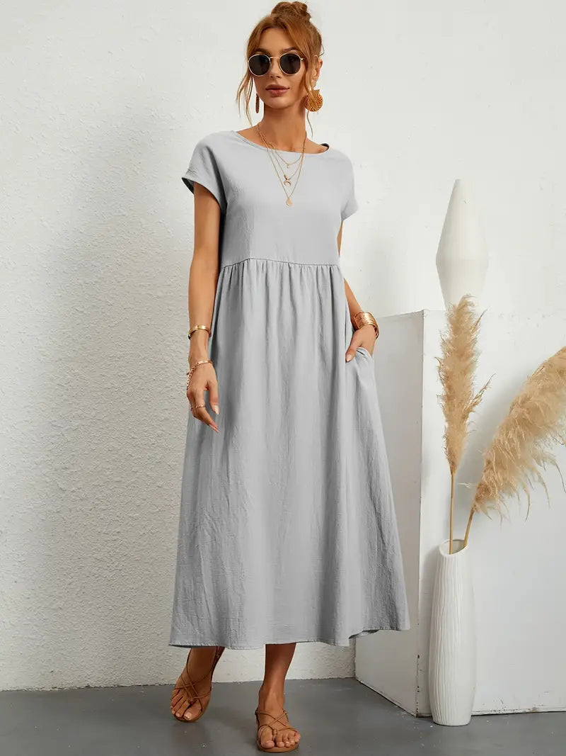 Cecilia Maxi Jurk | Casual losse jurk voor de zomer-Boetiek Moda