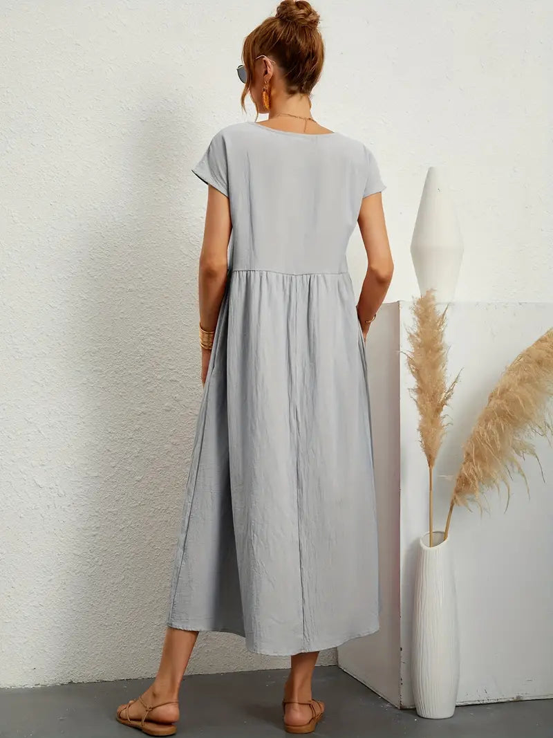 Cecilia Maxi Jurk | Casual losse jurk voor de zomer-Boetiek Moda