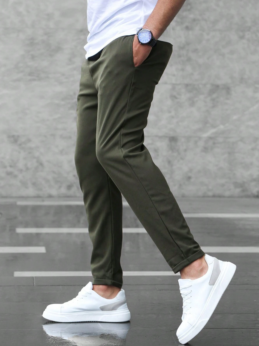 Chino Broek - Heren Casual Skinny Stretch Chino Broek-Boetiek Moda