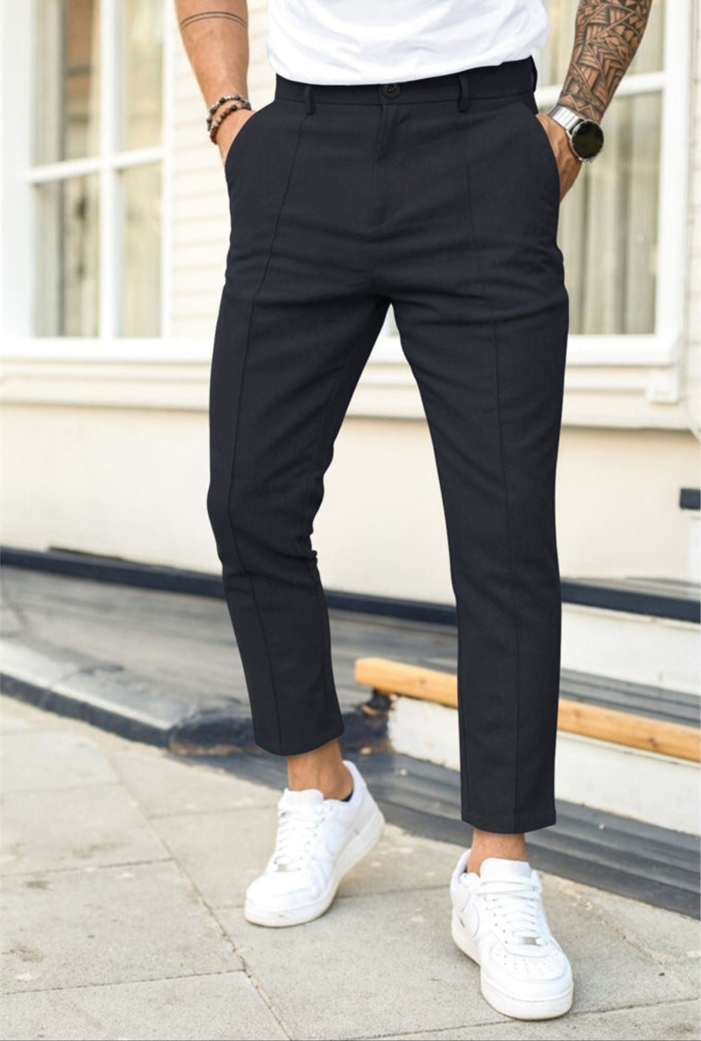 Chino broeken | Stretch | Slim fit | Skinny chino's | Herenbroeken-Boetiek Moda