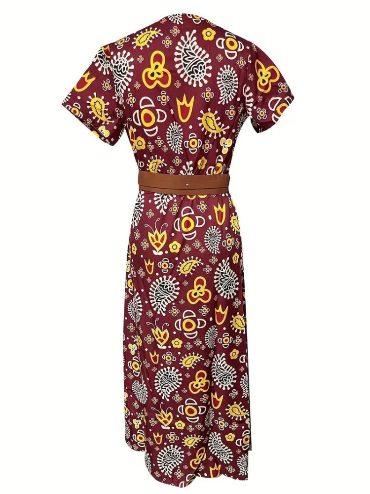 Cilla Maxi Jurk | Bedrukt Boho jurk voor de zomer-Boetiek Moda