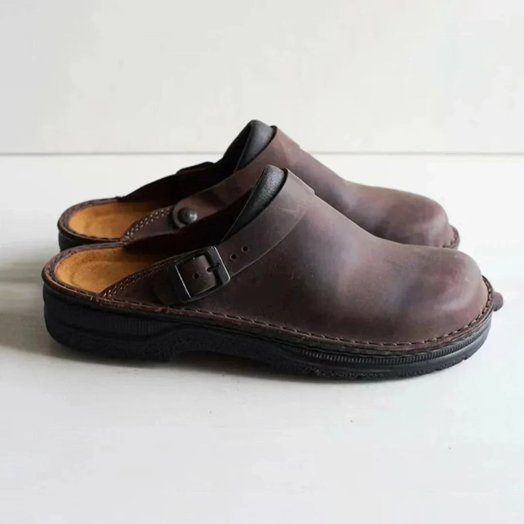 Clogs - Orthopedische Leren Muiltjes voor heren-Boetiek Moda