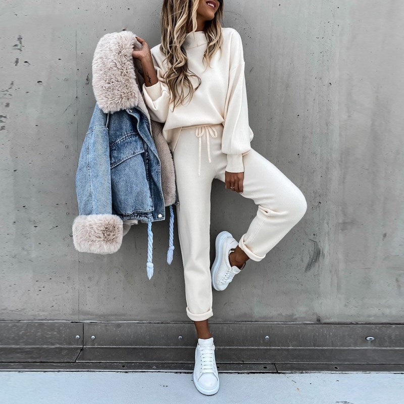 Co-Ord Set - Vrouwensweater en -broek Tweedelige Loungewear Set-Boetiek Moda
