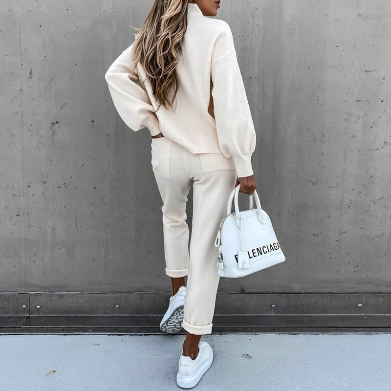 Co-Ord Set - Vrouwensweater en -broek Tweedelige Loungewear Set-Boetiek Moda